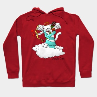 Valentine's Day Snow White Cupid Cat Hoodie